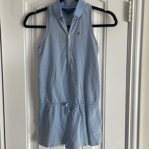 Polo Ralph Lauren medium (8-10) light blue romper